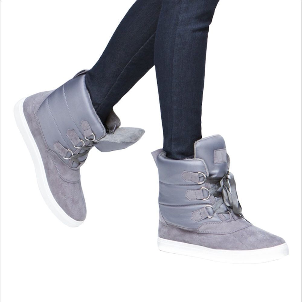 Shoedazzle Faux Suede Lace Up Ankle sneaker